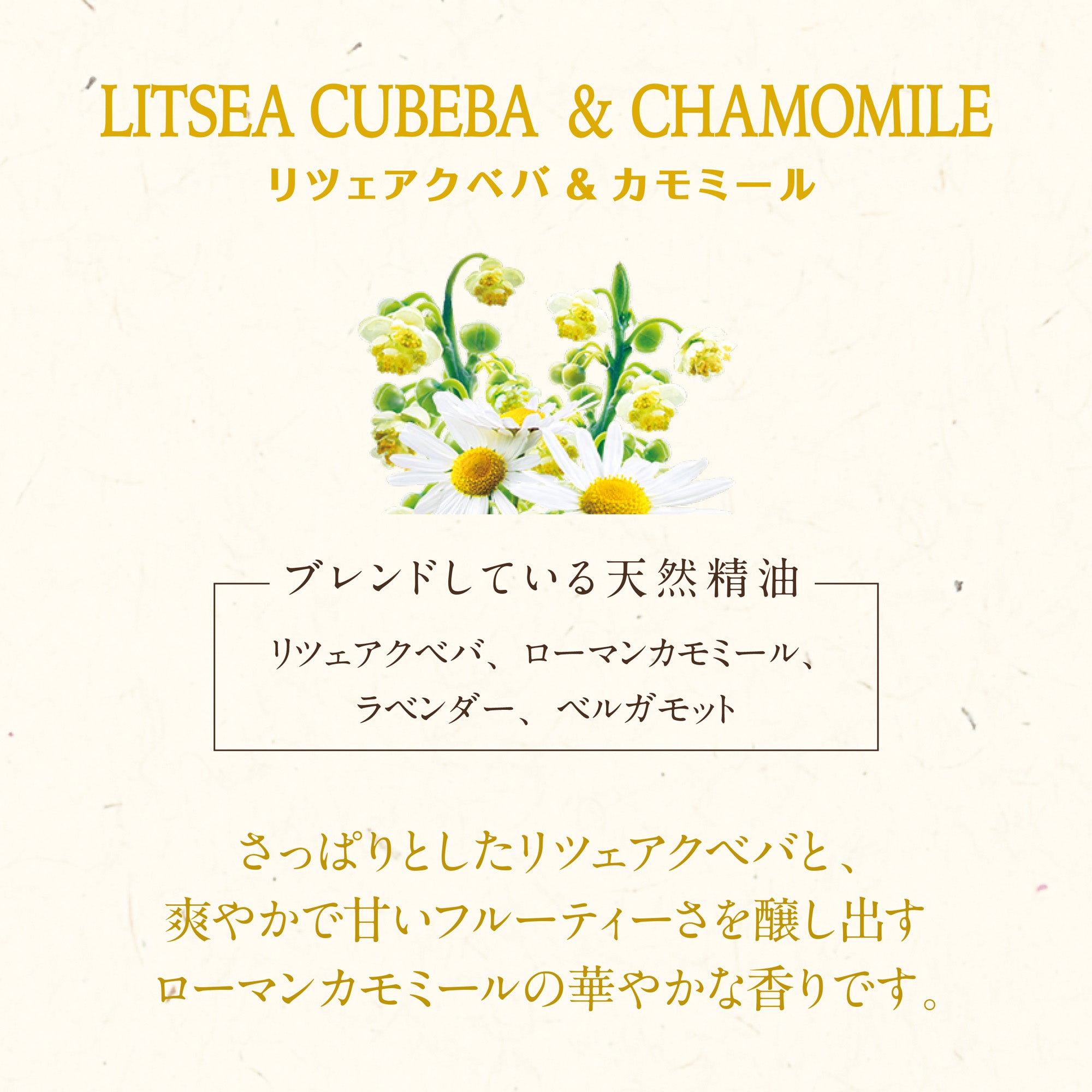 木と果 280 リツェアクベバ ＆ カモミール | ルームフレグランス